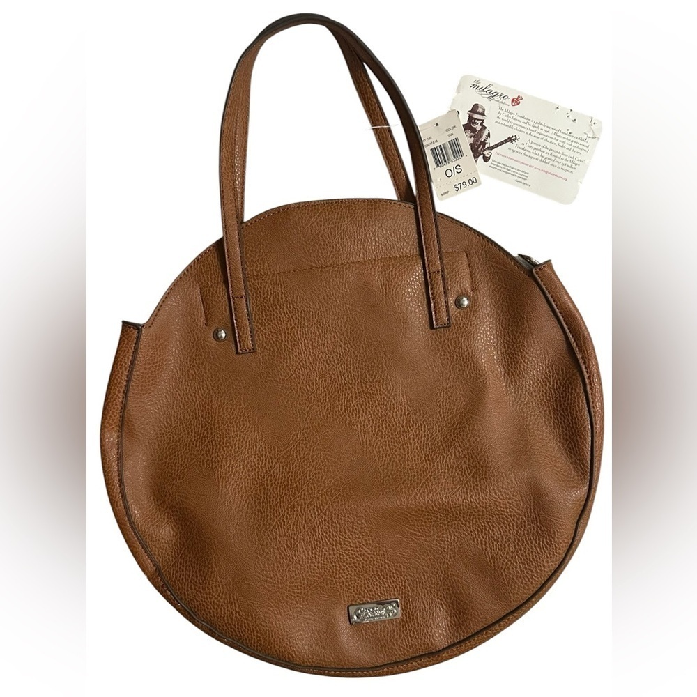 Carlos by Carlos Santana tan circular handbag